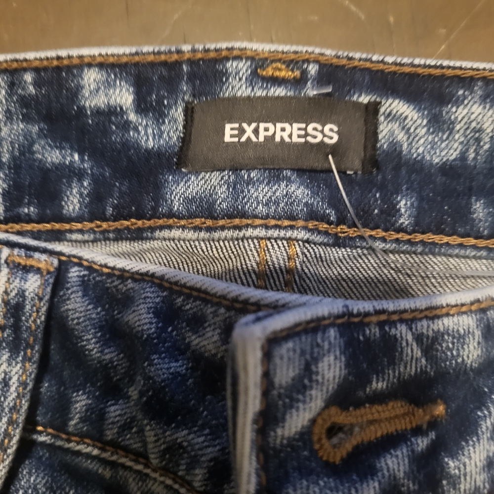Express Womens Denim Jeans in Classic Blue